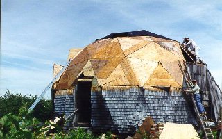 Reshingling the Dome (You can see how it's made here)
